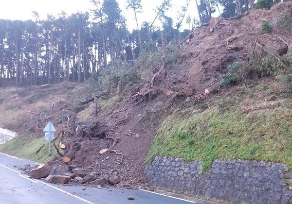 Uno de los carriles de la carretera N-634 entre Deba e Itziar se mantendrá cerrado hasta finales de mayo